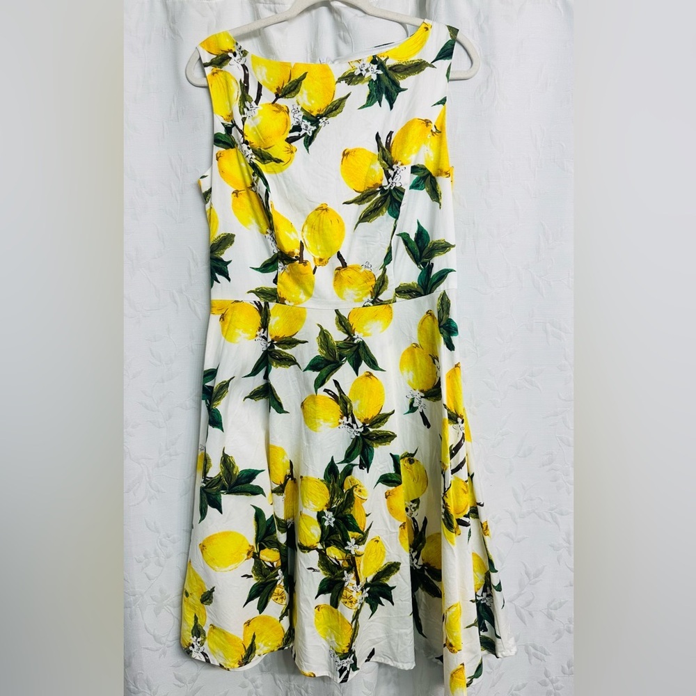 Gardenwed Limoncello Amalfi Vacation Wedding Sleeveless Knee Height Sun Dress L